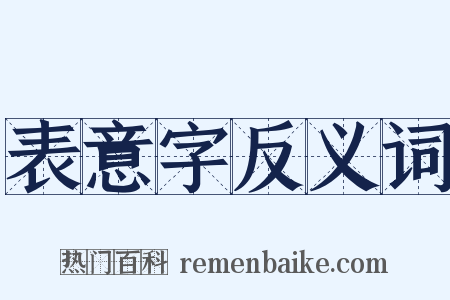 表意字反义词是什么意思的图片